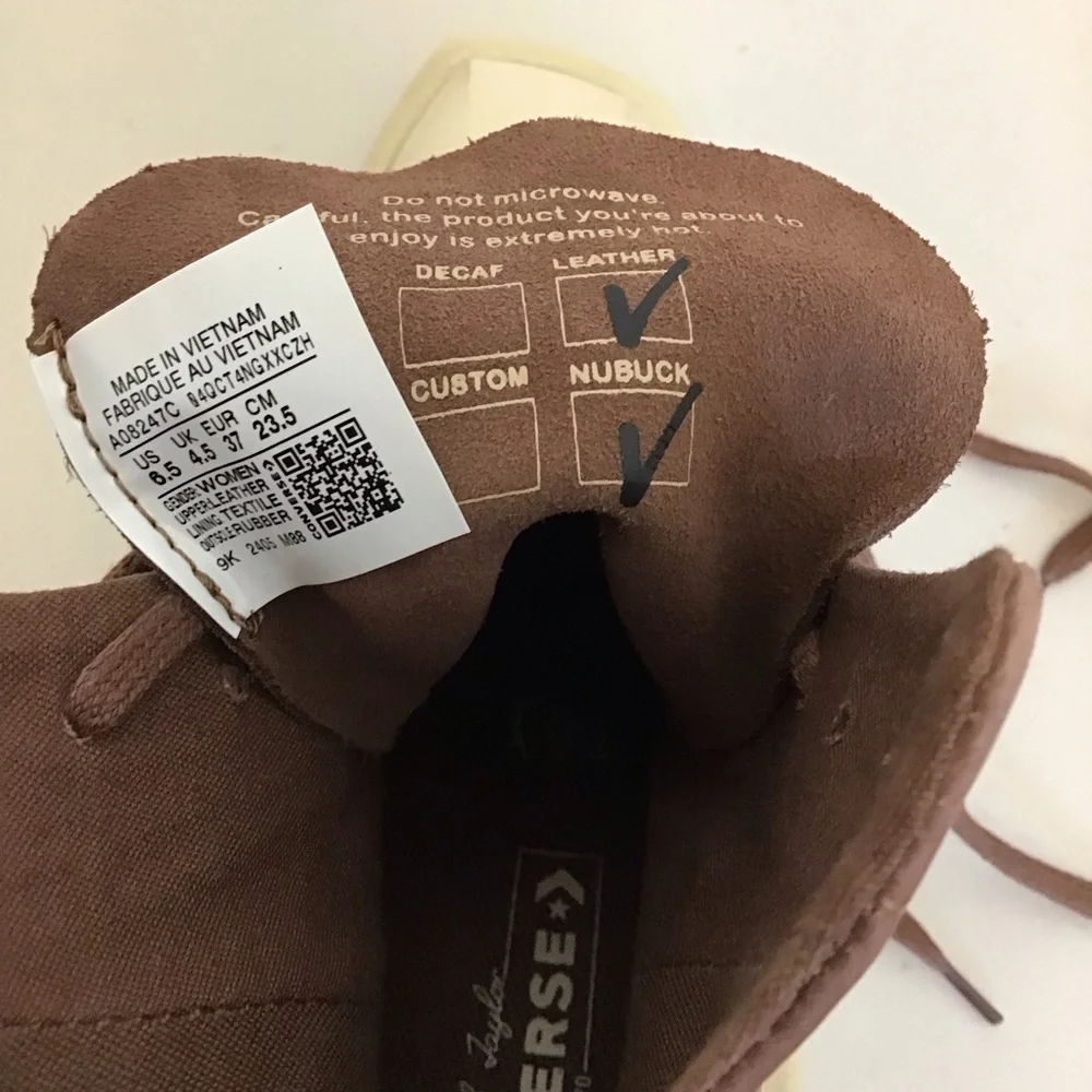 Converse size new